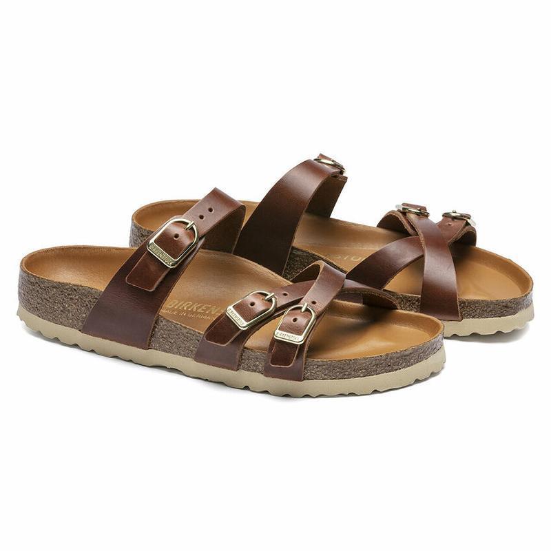 Franca Birkenstock Oiled Kozene Damske Káva | SK 92NWY